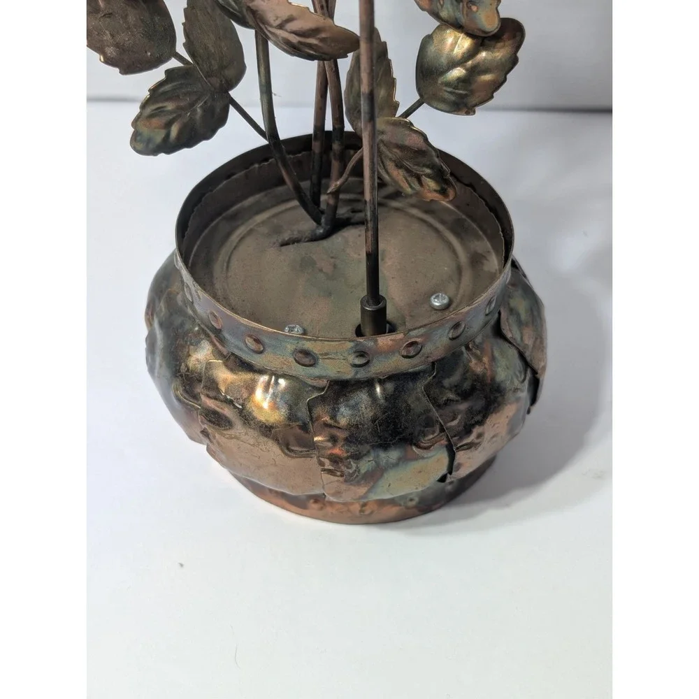 Vintage Brass Copper Metal Musical box You Light Up My Life 14